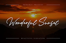 Wonderful Sunset - Beautiful Signatu