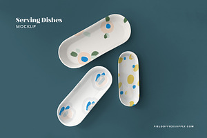 Ceramic Serving Dishes Mockup