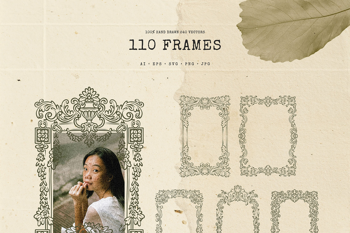 Dark Academia Frame & Ornament Kit, an Object Graphic by KetteCreate (Photo 9 of 21)