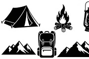 Camping Adventure Silhouette Icon, an Illustration by Artivon (Thumbnail 49 of 51)