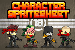 Characters Spritesheet 18, an Illustration by pzUH