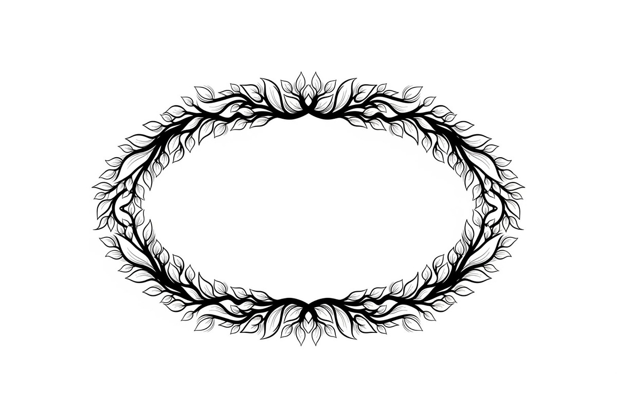 Nature Wreath Frame Vector Bundle, an Illustration by jahid234 (Photo 29 of 51)