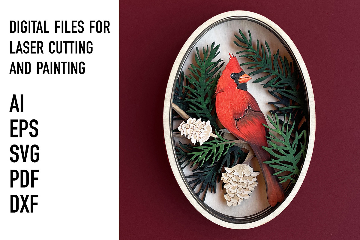 Cardinal Robin Owl Birds Layered SVG, an Object Graphic by HelloWood (Photo 3 of 4)