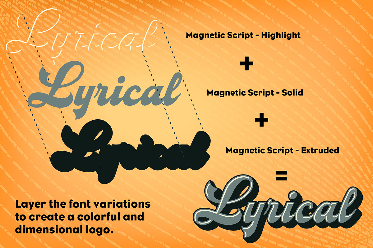 Magnetic Script Font Family, a Script Font by Mysterylab Designs (Photo 4 of 8)