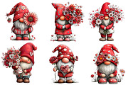 Valentine Gnome with Flowers Clipart, an Illustration by Dream Creation (Thumbnail 6 of 8)