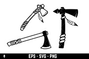 Set of traditional tomahawks, an Object Illustration by Vectorhight (Thumbnail 3 of 3)
