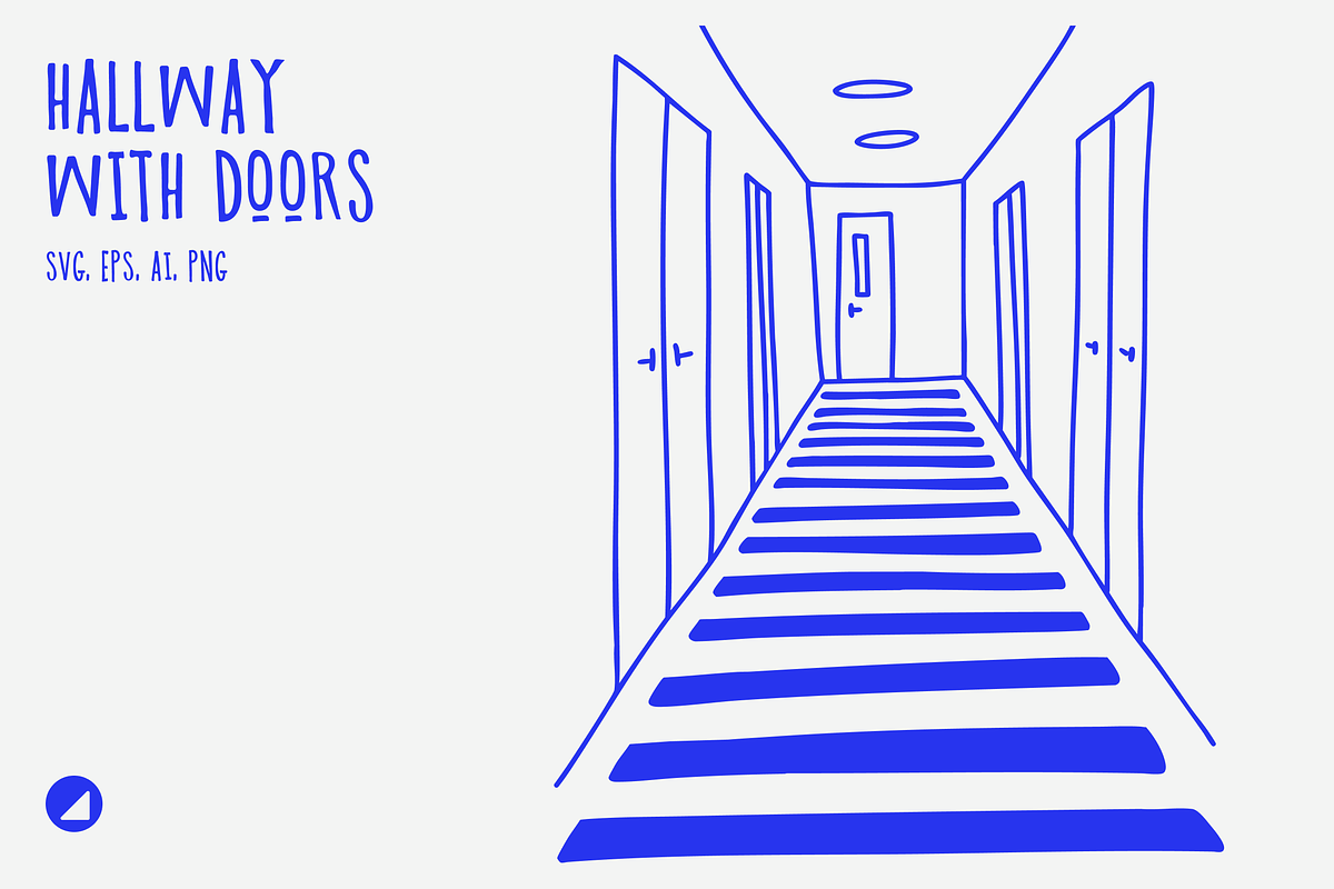 Hallway With Doors Illustration, an Object Illustration by Danil Polshin