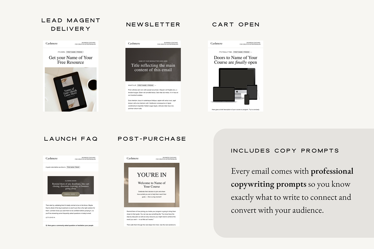 Flodesk Email Templates, a Marketing Template by Pixel & Flow (Photo 3 of 6)