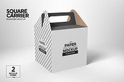 Square Carrier Packaging Mockup, a Packaging Mockup by INCDesign (Thumbnail 2 of 7)