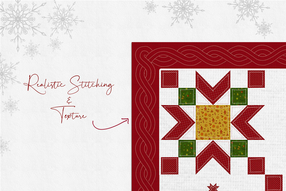 Christmas Quilt Illustrations, a Decorative Illustration by Maggie Stilwell Design (Photo 7 of 9)