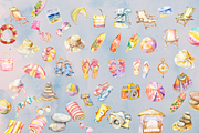 Watercolor Summer Collage, an Object Graphic by JulsIst (Thumbnail 6 of 11)