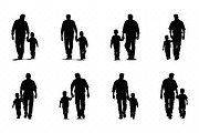 Father with Son walking Vector Set, a Person Illustration by Gfx Expert Team (Thumbnail 3 of 3)