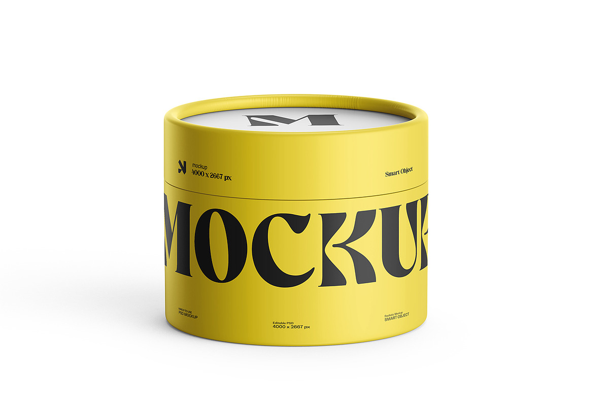 Cylindrical Paper Tube Mockup, a Packaging Mockup by Ram Studio LLC (Photo 2 of 13)