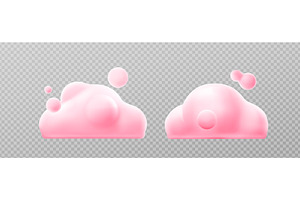 3d render pink clouds, fluffy, an Environmental 3D Model by art PVP - market