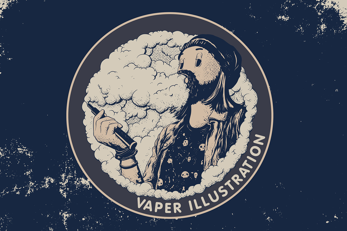 Vaper illustration, an Illustration by illusign