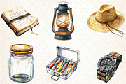 Summer fishing Equipments Clipart, an Illustration by Rose Art (Thumbnail 2 of 4)