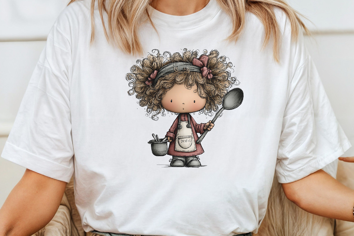 Whimsical Little Girl Chef Hat PNG, an Illustration by CraftArtStudio (Photo 4 of 6)