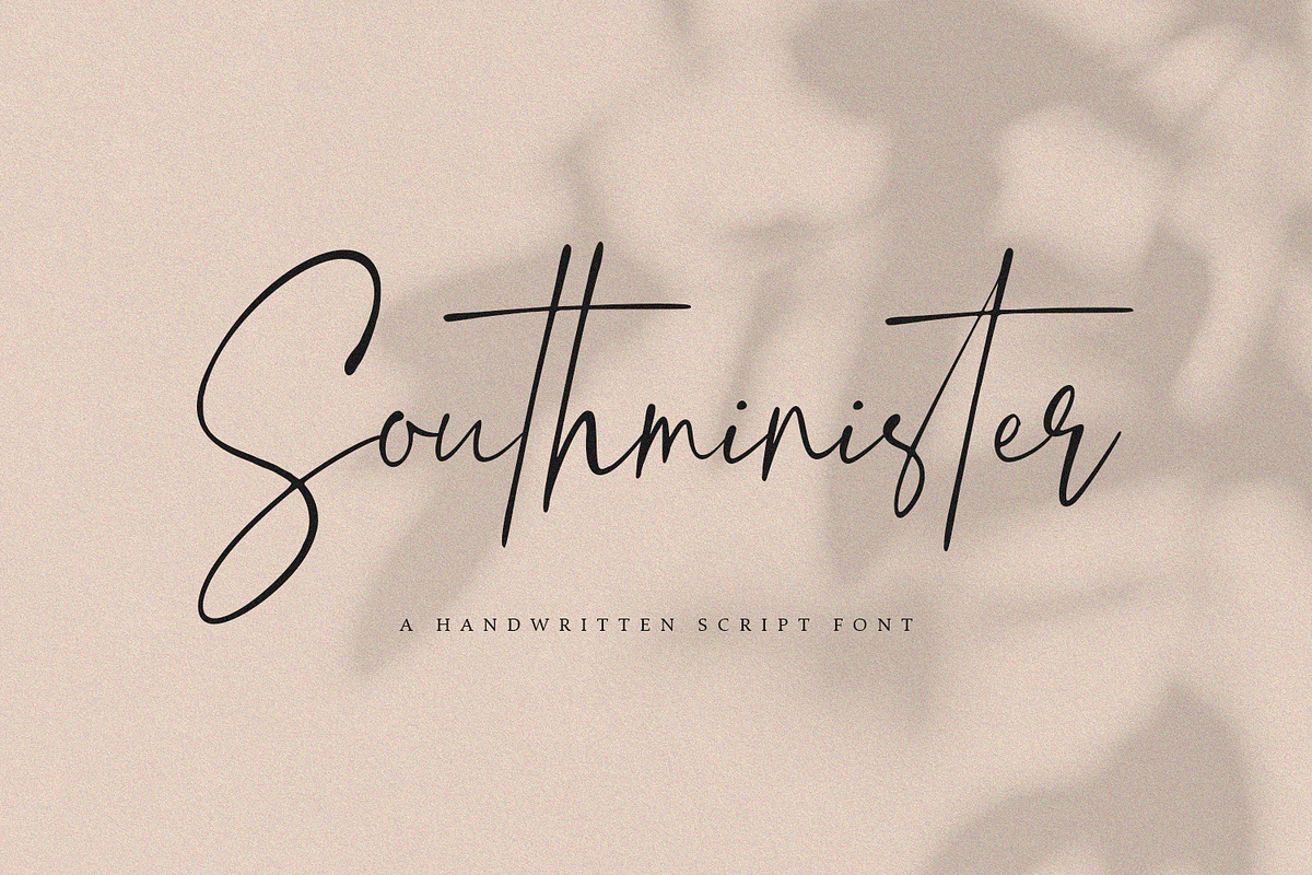 Southminister - Handwritten Script, a Script Font by Alpaprana (Photo 1 of 11)