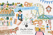 120 cute Oktoberfest clip art, a Seasonal Illustration by Poppy Lane Studio (Thumbnail 1 of 12)