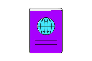 Passport icon., a Transportation Illustration by incomible
