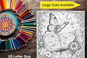 Alien Botanical Garden Coloring Page, a Brochure Template by LA Design (Thumbnail 8 of 10)