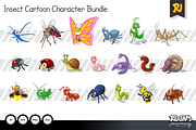 Insect Cartoon Character Bundle, a Graphic by ridjam (Thumbnail 2 of 2)