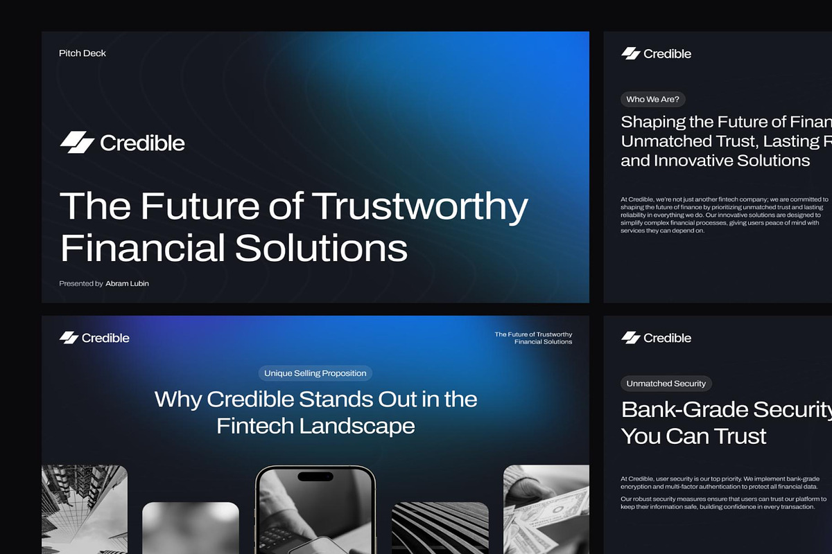 Credible - Fintech Deck Presentation, an UI Kit Template by Creative Perspective (Photo 4 of 7)