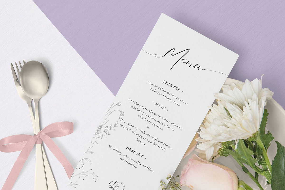 Wedding Menu Template SQF08, an Invitation Template by ResumeFabs (Photo 7 of 7)