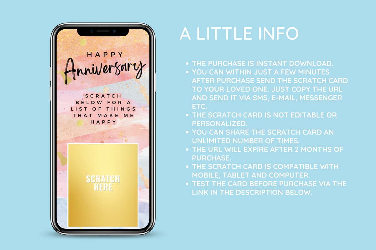 Anniversary Digital Scratch Card, an App Template by SunshineStudioBoutique (Photo 4 of 7)