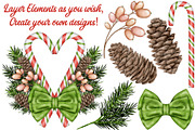 Christmas Robins watercolors, a Seasonal Illustration by Happy Sloth Graphics (Thumbnail 2 of 19)