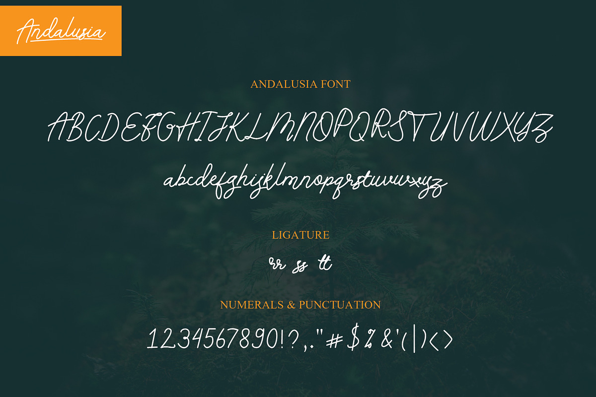 Andalusia - Handwritten Font preview 7