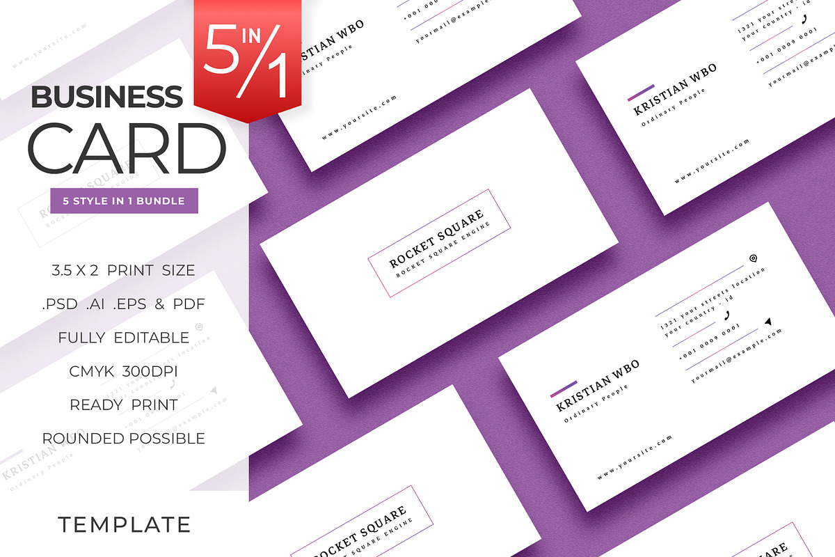 Bring Minimalist Business Card  V.68, a Business Card Template by Ctrl space studio (Photo 1 of 6)