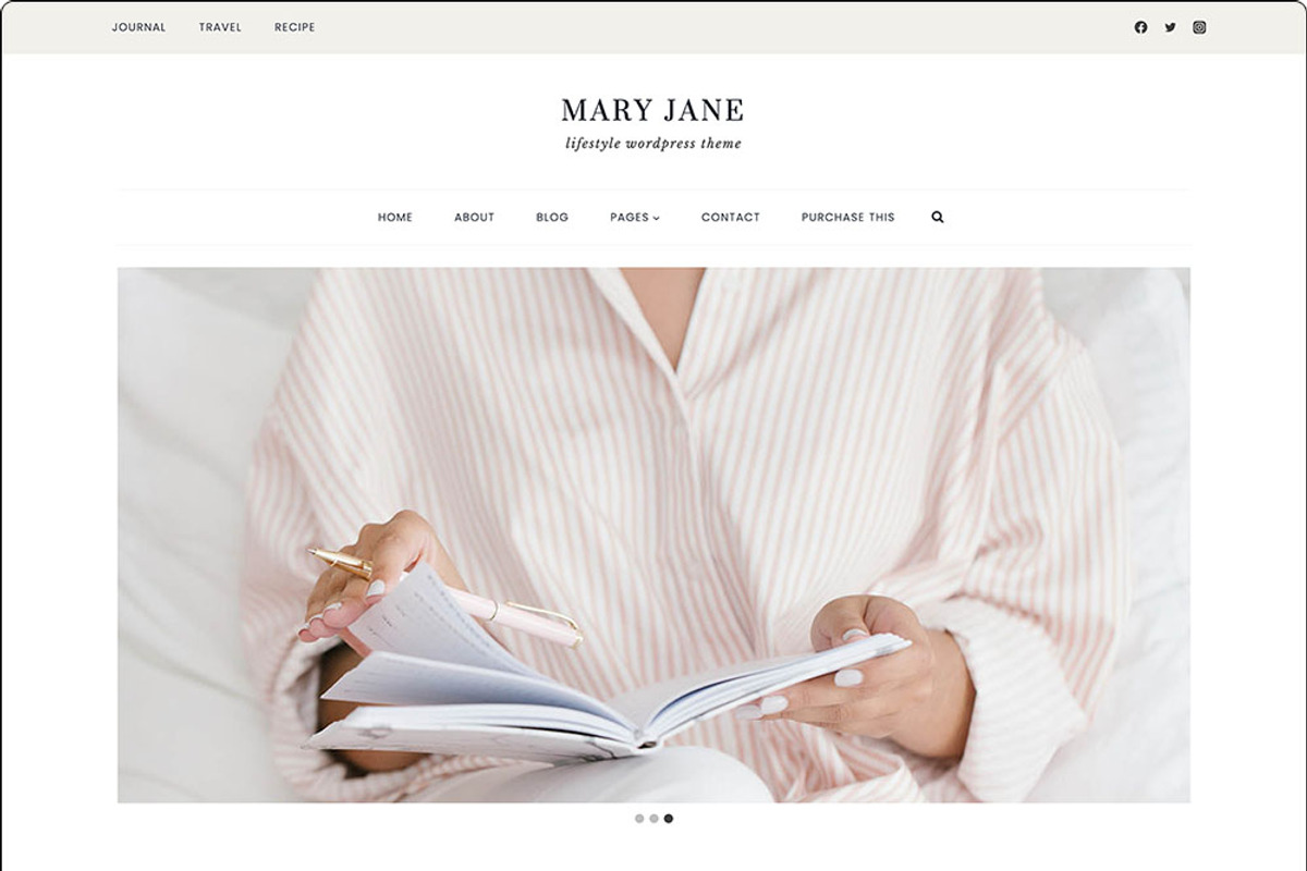 Mary Jane Kadence Child Theme, a WordPress Template by Sky and Stars (Photo 2 of 4)