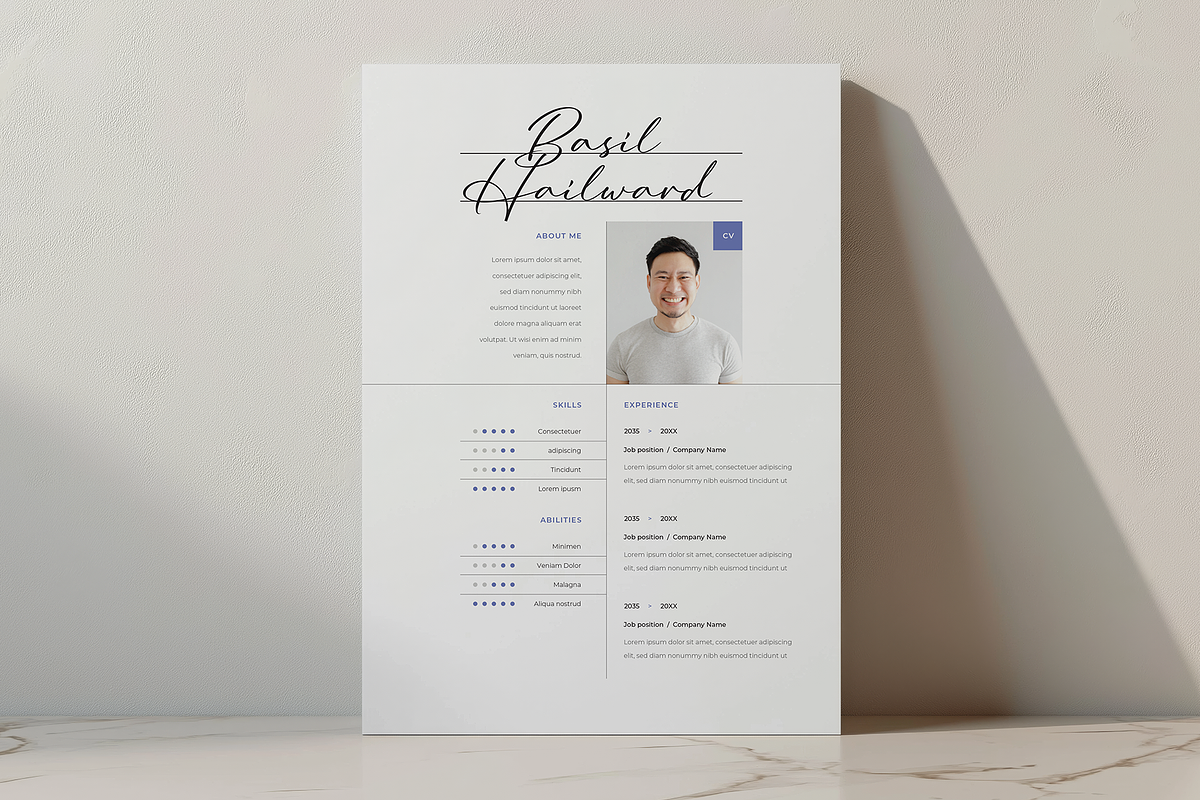 Resume With Handwriting Name, a Resume Template by Filip Studio (Photo 4 of 4)