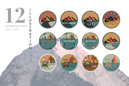Outdoor Travel. Illustration set