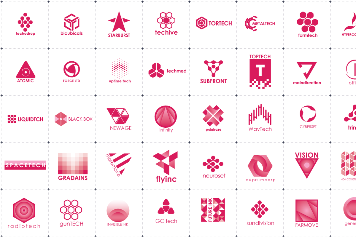 400 tech logos, a Branding & Logo Template by airunreal (Photo 8 of 11)
