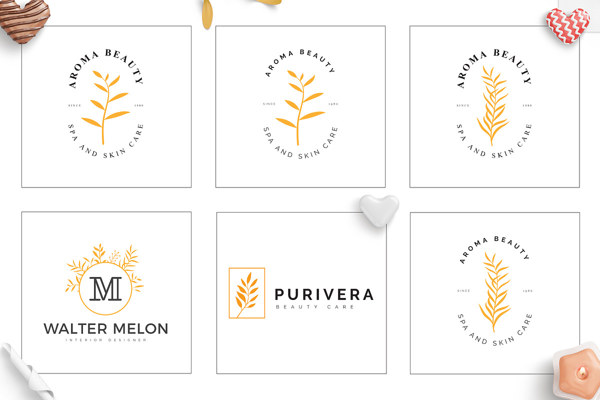 70 Elegant Floral Logo Bundle, a Branding & Logo Template by XpertgraphicD (Photo 10 of 16)