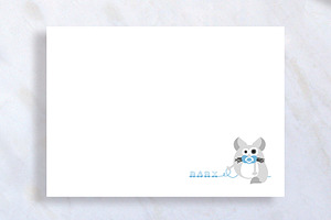 Cute Baby Chinchilla Stationary, a Card Template by stockhype