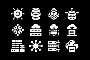 Tech Cloud Data Server Icons Bundle, a Solid Icon by Vectorium Studio (Thumbnail 22 of 24)