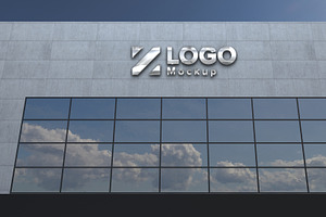 Logo Mockup 3D Sign on Building, a Product Mockup by shahsoft