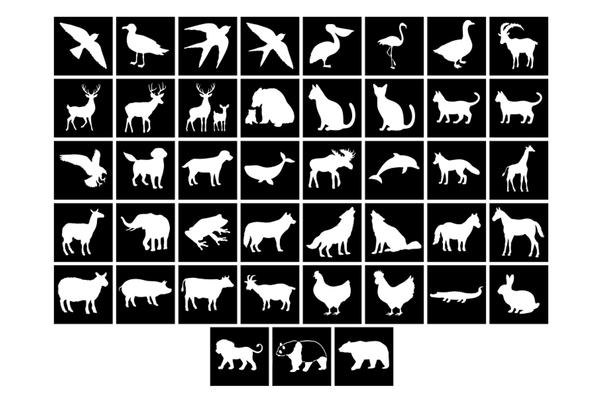 43 Animals Stencil Digital Templates, an Object Graphic by Doodle Cloud Studio (Photo 1 of 2)