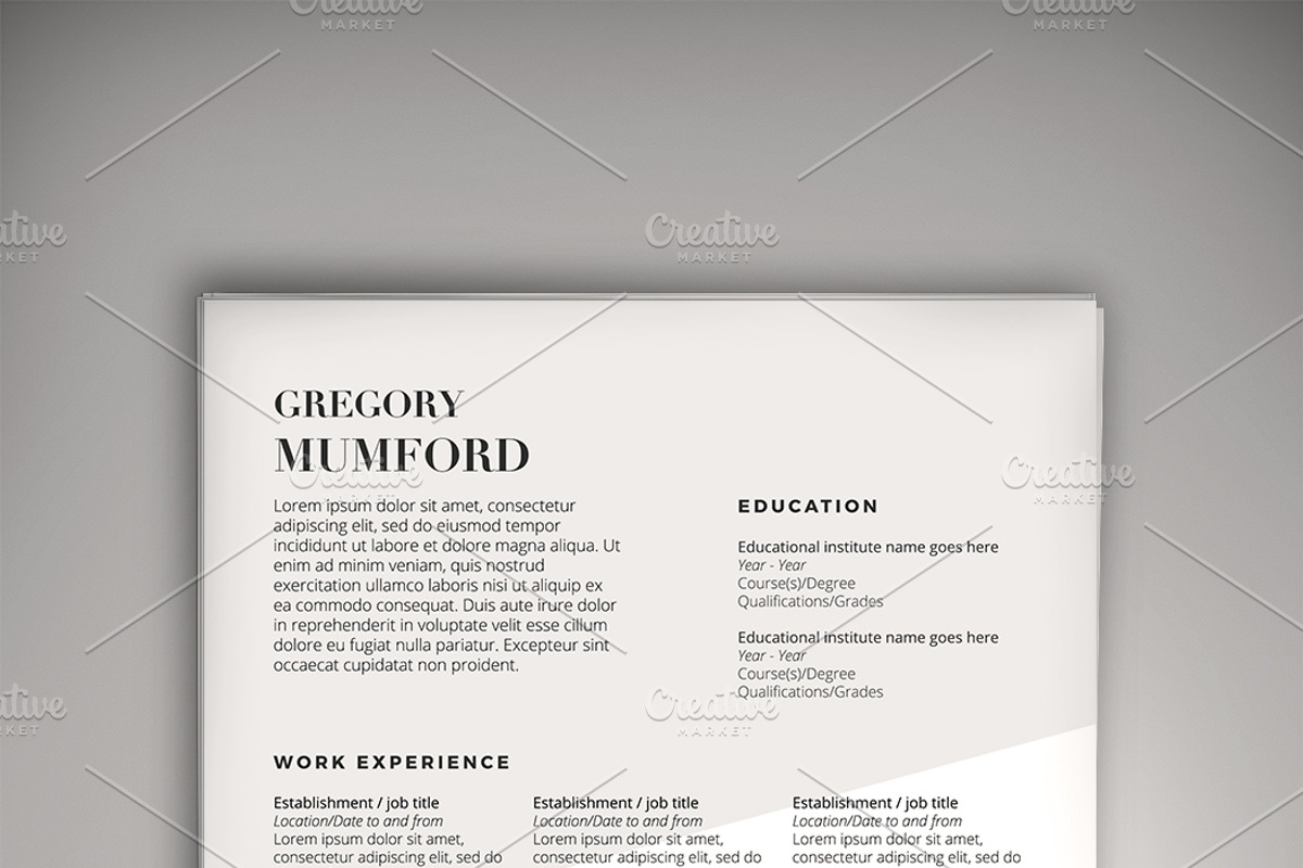 Flex CV (DOC + PSD) + Business Card, a Resume Template by Valeur Design (Photo 1 of 3)