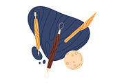 Pottery workshop set. Handmade hobby, a Work Illustration by Annie Birdie (Thumbnail 3 of 11)