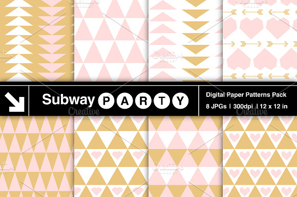 Blush Pink & Gold Tribal Papers preview 2