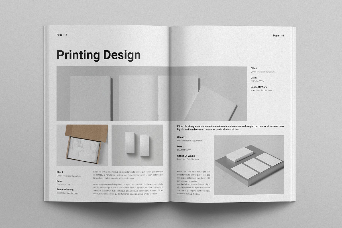 Graphic Design Portfolio Template, a Brochure Template by E-Type (Photo 6 of 8)