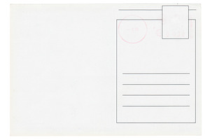 White Postcard Isolated, a Background Photo by THP Creative