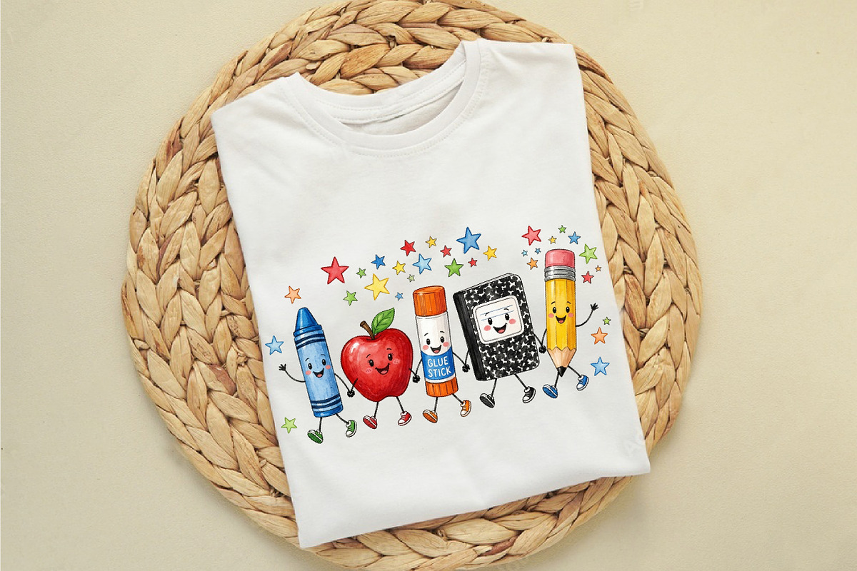 Back to School Cartoon Supplies PNG, a Seasonal Illustration by designcity5 (Photo 2 of 4)