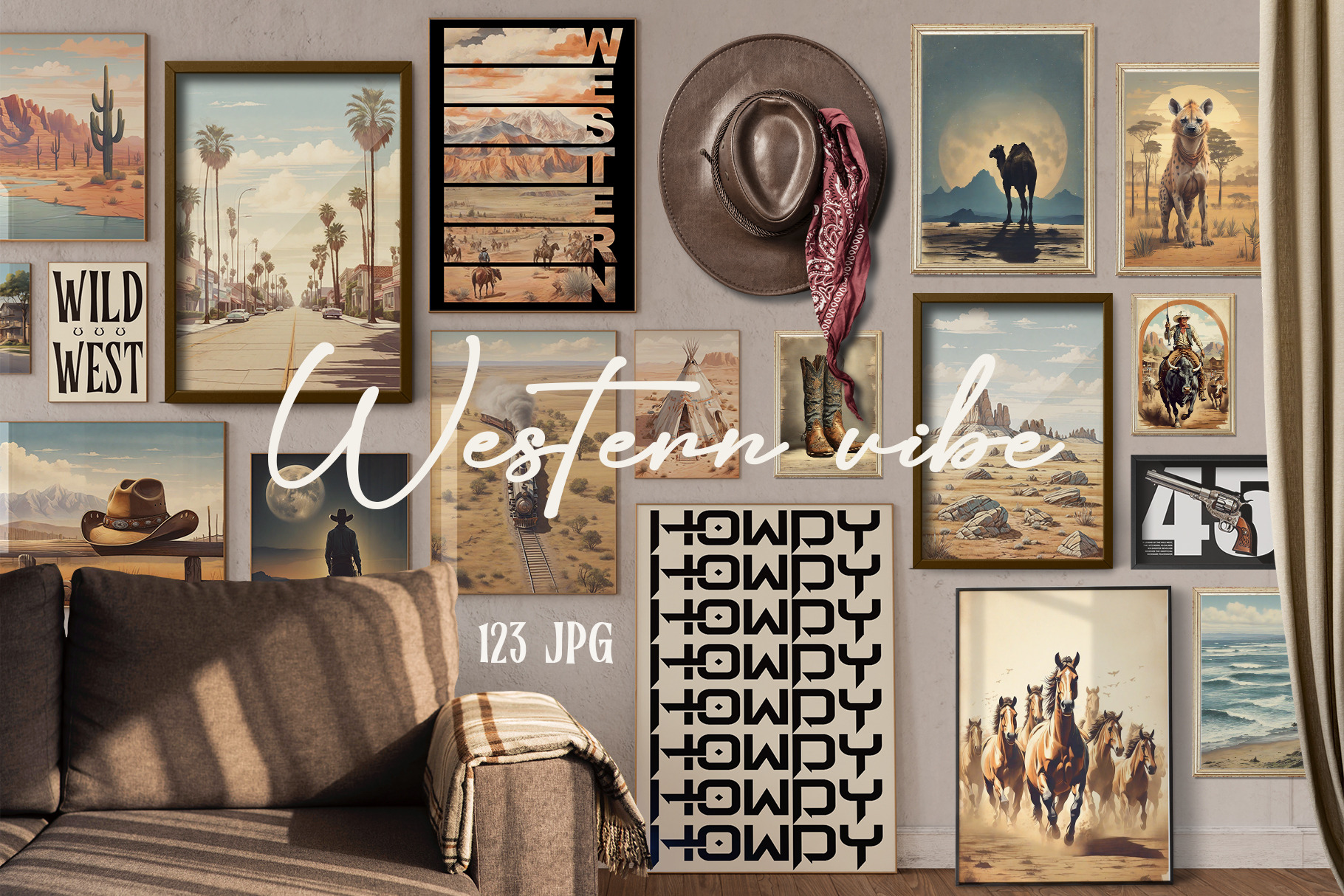 123 Wild West Prints, a Background Graphic by ApetekMarket