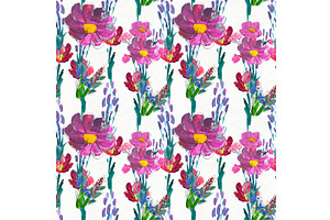 Seamless pattern with flowers