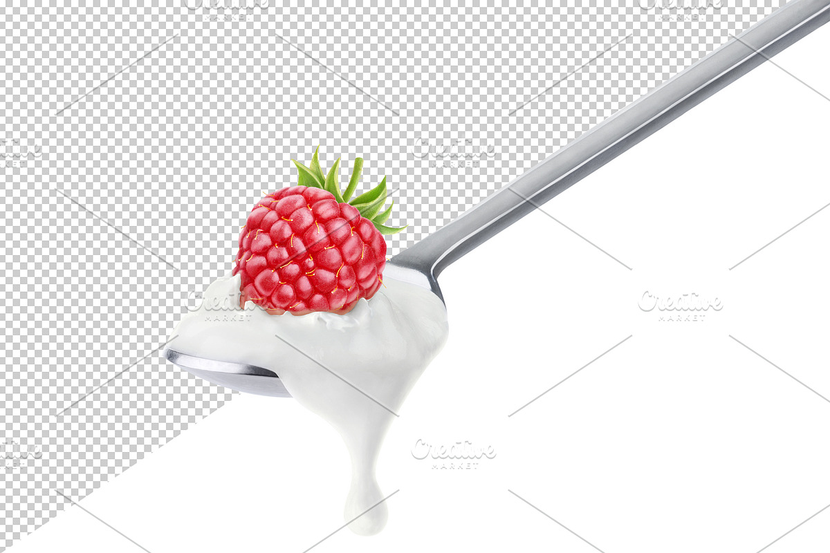 Fruit yogurt on spoons, an Object Graphic by Fruits+Veggies (Photo 12 of 14)